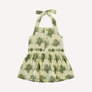 NWT Kate Quinn Embroidered Halter Dress in Agave Leaves Size 8y Bamboo